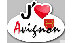j'aime Avignon - 13x10cm - Sticker/autocollant