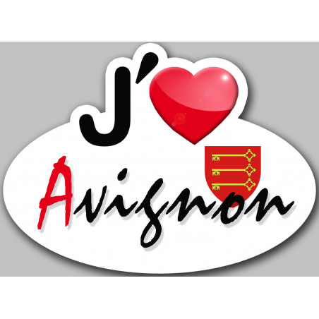 j'aime Avignon - 15x11cm - Sticker/autocollant