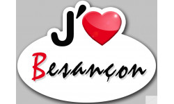 j'aime Besançon - 15x11cm - Sticker/autocollant