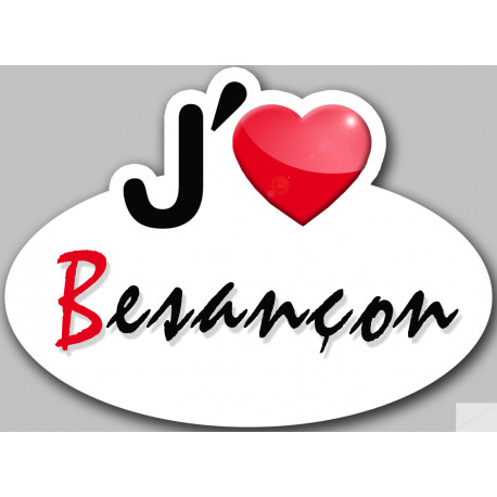 j'aime Besançon - 15x11cm - Sticker/autocollant