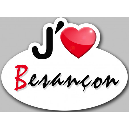 j'aime Besançon - 15x11cm - Sticker/autocollant