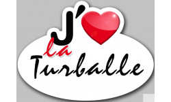 j'aime La Turballe - 15x11cm - Sticker/autocollant