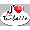 j'aime La Turballe - 15x11cm - Sticker/autocollant