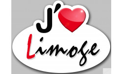 j'aime Limoge - 15x11cm - Sticker/autocollant