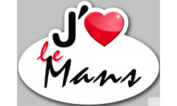 j'aime le Mans - 13x10cm - Sticker/autocollant