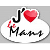 j'aime le Mans - 13x10cm - Sticker/autocollant