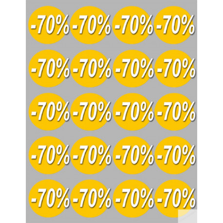 Soldes remise 70% (20 fois 5cm)  - Sticker/autocollant