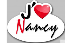 j'aime Nancy - 15x11cm - Sticker/autocollant