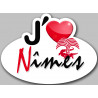 j'aime Nîmes - 15x11cm - Sticker/autocollant