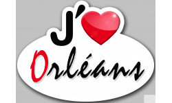 j'aime Orléans - 15x11cm - Sticker/autocollant