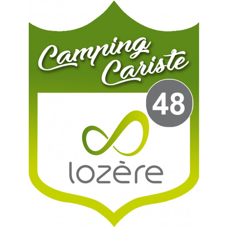 campingcariste Lozère 48 - 10x7.5cm - Sticker/autocollant