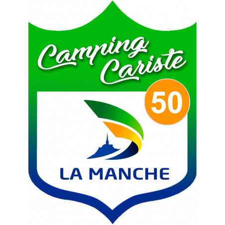 blason camping cariste Manche 50 - 10x7.5cm - Sticker/autocollant