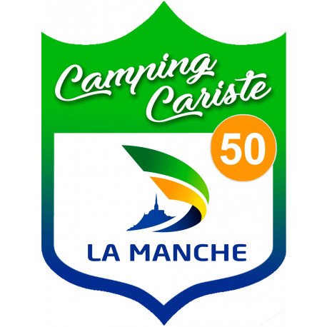 blason camping cariste Manche 50 - 20x15cm - Sticker/autocollant