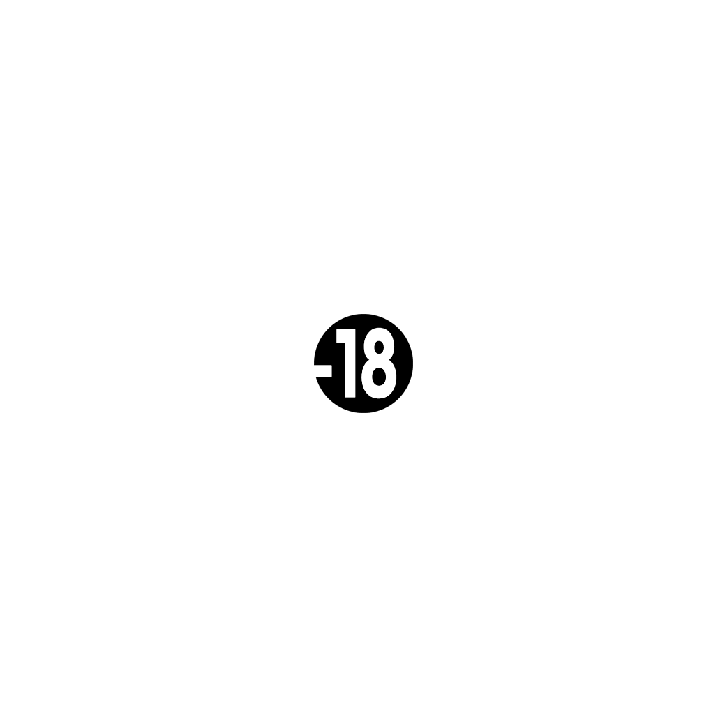 interdit moins 18 ans noir - 20cm - Sticker/autocollant