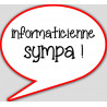 informaticienne sympa - 15x13.5cm - sticker/autocollant