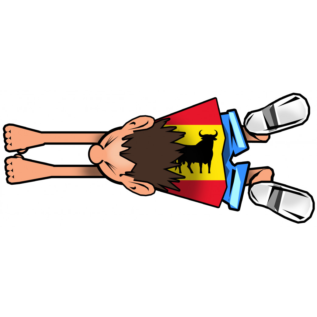 attrape voiture Taureau Espagnol - 14x6cm - Sticker/autocollant