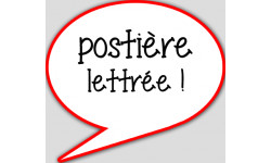 postière lettrée - 15x13.5cm - sticker/autocollant