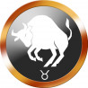 Stickers / autocollant : signe du zodiaque taureau - 10cm