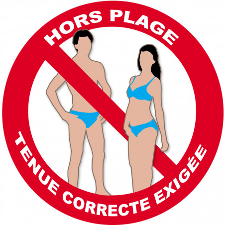 tenue correcte exigée - 5cm - Sticker/autocollant