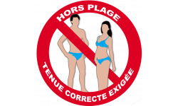 tenue correcte exigée - 15cm - Sticker/autocollant