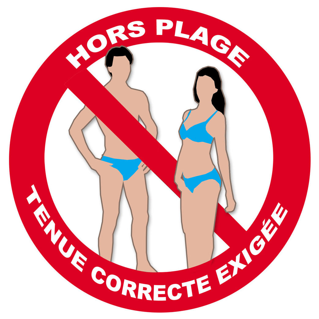 tenue correcte exigée - 20cm - Sticker/autocollant