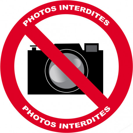 Photos interdites (5cm) - Sticker / autocollant