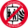 En cas d'incendie ne pas utiliser l'ascenceur - 10cm - Sticker/autocollant