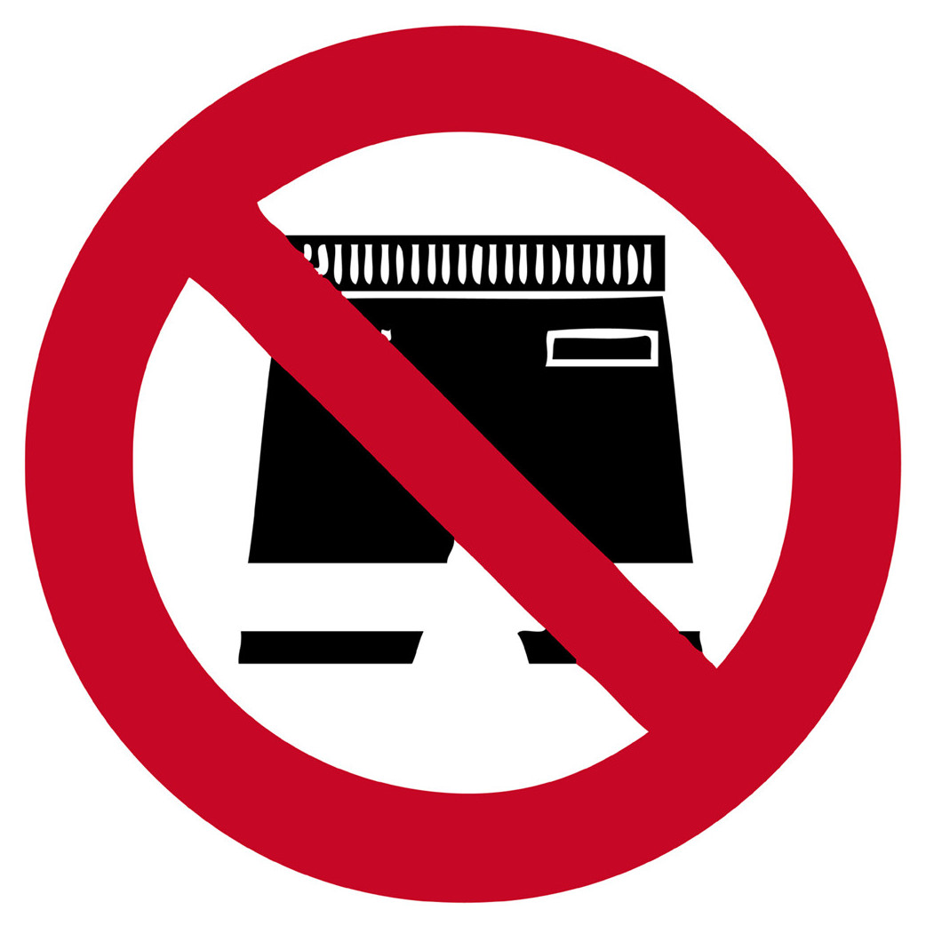 short interdit - 15cm - Sticker/autocollant