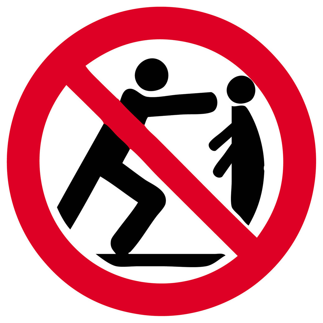 interdit de pousser - 5cm - Sticker/autocollant