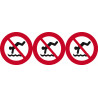 interdit de plonger - 3x10cm - Sticker/autocollant