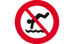 interdit de plonger - 15cm - Sticker/autocollant