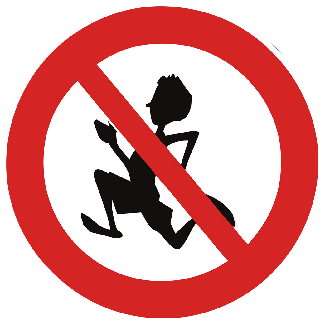interdit de courir - 15cm - Sticker/autocollant