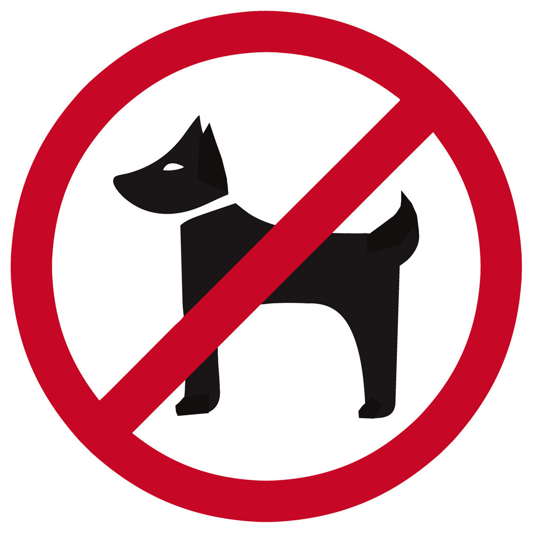 Animaux interdits - 10cm - Sticker/autocollant