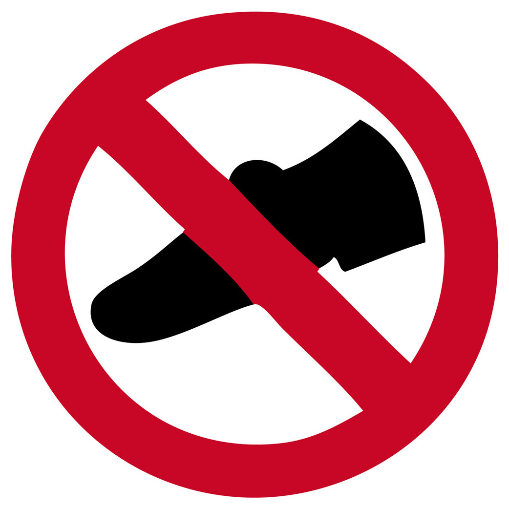 Chaussures interdites - 10cm - Sticker/autocollant
