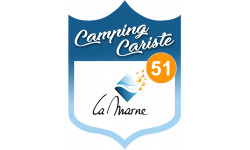 campingcariste La Marne 51 - 10x7,5cm - Sticker/autocollant