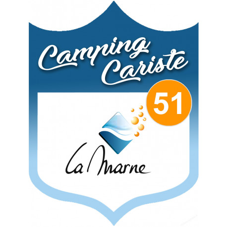 blason camping cariste La Marne 51 - 10x7,5cm - Sticker/autocollant