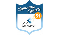 blason camping cariste La Marne 51 - 15x11,2cm - Sticker/autocollant