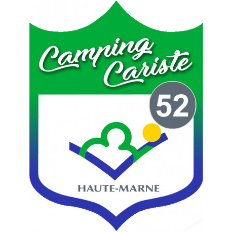 campingcariste Haute Marne 52 - 20x15cm - Sticker/autocollant