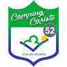 blason camping cariste Haute Marne 52 - 20x15cm - Sticker/autocollant