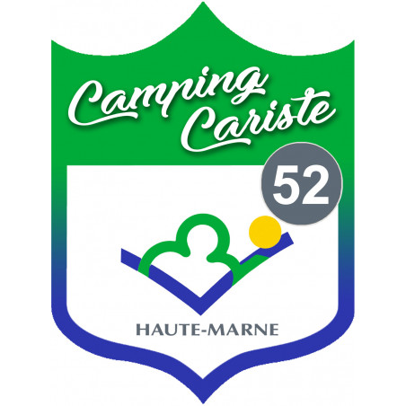 campingcariste Haute Marne 52 - 15x11.2cm - Sticker/autocollant