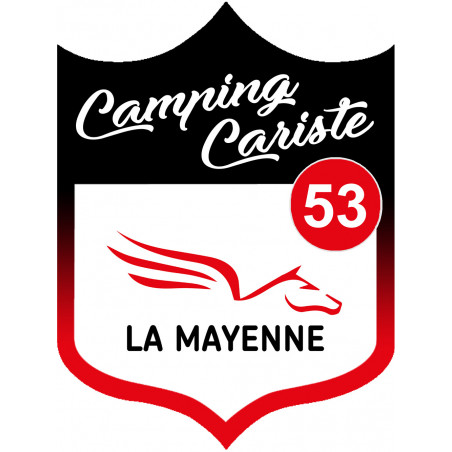 blason camping cariste Mayenne 53 - 15x11.2cm - Sticker/autocollant