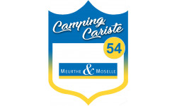 campingcariste Meurthe et Moselle 54 - 20x15cm - Sticker/autocollant