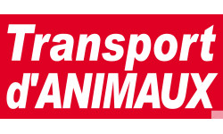 Transport d'animaux - 30x14cm - Sticker/autocollant