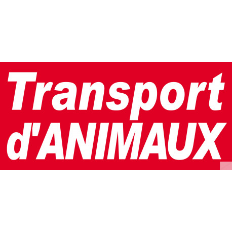 Transport d'animaux - 30x14cm - Sticker/autocollant