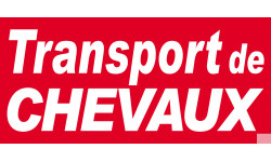 transport de chevaux - 30x14cm - Sticker/autocollant