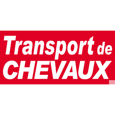 transport de chevaux - 30x14cm - Sticker/autocollant