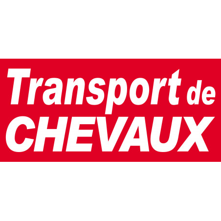 transport de chevaux - 30x14cm - Sticker/autocollant