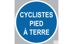 cyclistes pied à terre - 5cm - Sticker/autocollant