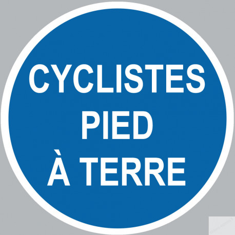 cyclistes pied à terre - 5cm - Sticker/autocollant