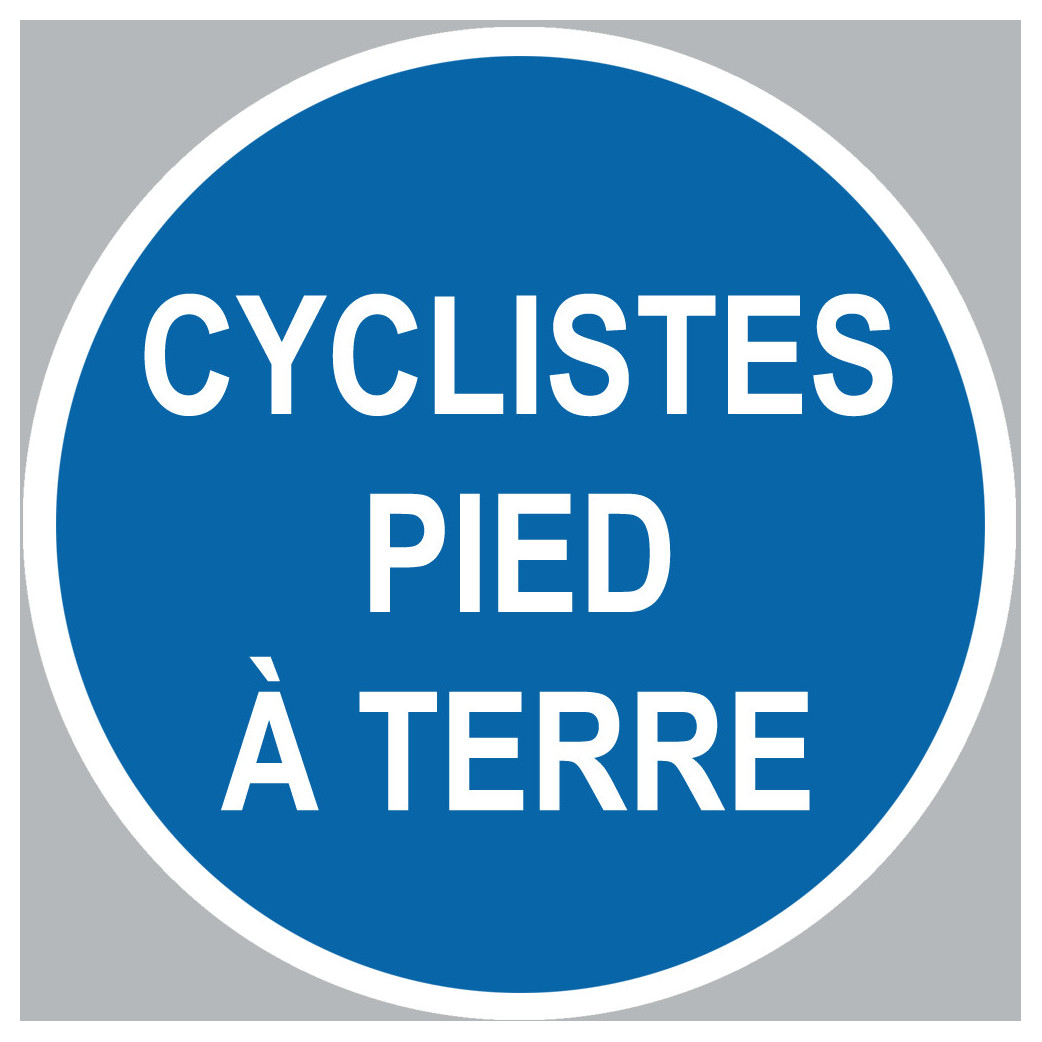 cyclistes pied à terre - 20cm - Sticker/autocollant